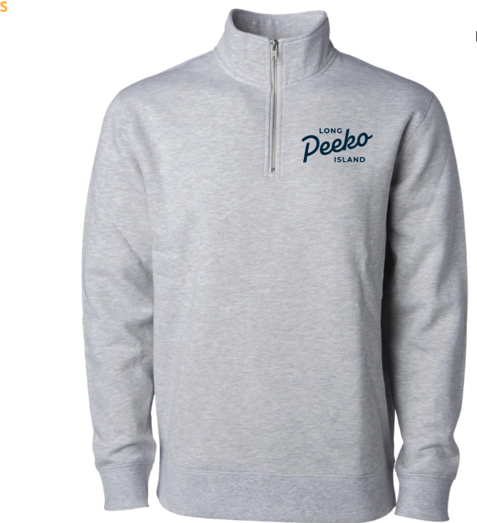 Peeko Mid-Weight Quarter Zip Pullover/Heather Grey