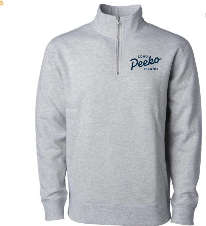 Peeko Mid-Weight Quarter Zip Pullover/Heather Grey