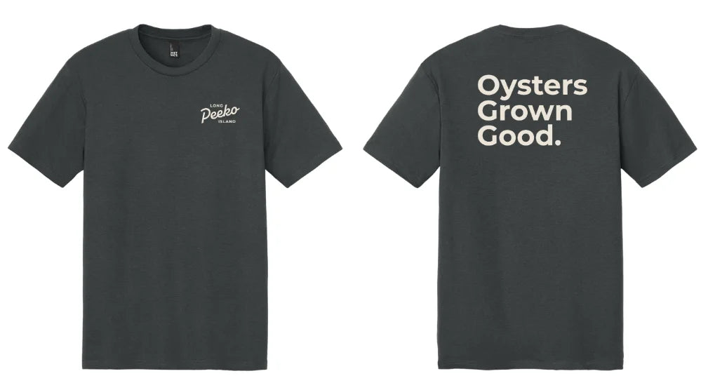 Peeko Oysters Grown Good T-Shirt/Charcoal