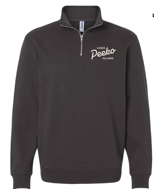 Peeko Mid-Weight Quarter Zip Pullover/Asphalt